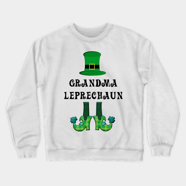 St Patrick's St Paddy's St Patty's Day Grandma Leprechaun Crewneck Sweatshirt by familycuteycom